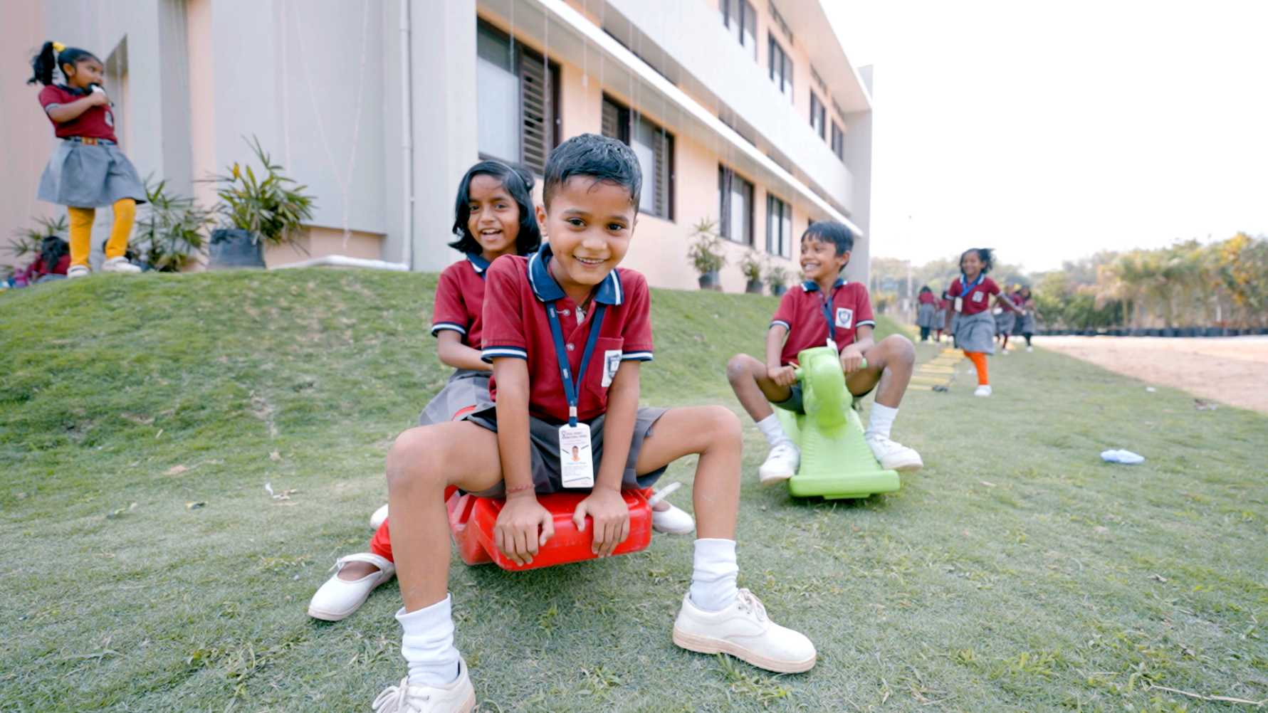 Students are playing